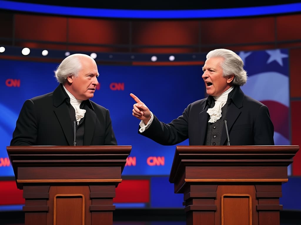 Adams and Jefferson debate